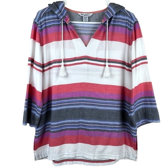 Tommy Bahama Sunset Striped Hoodie Size Medium - Picture 1 of 9